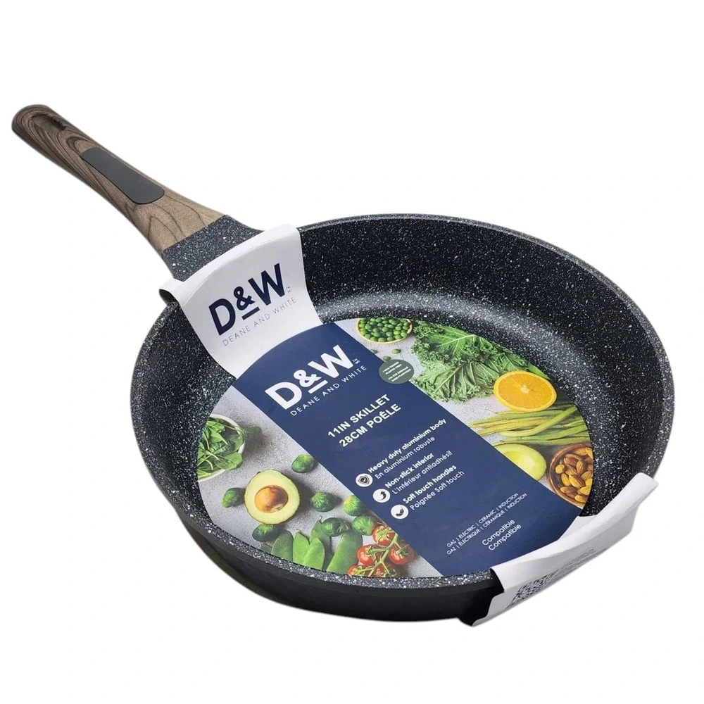 D&W Deane And White Cookware 11in‎ Frying Pan Skillet Nonstick Interior Charcoal
